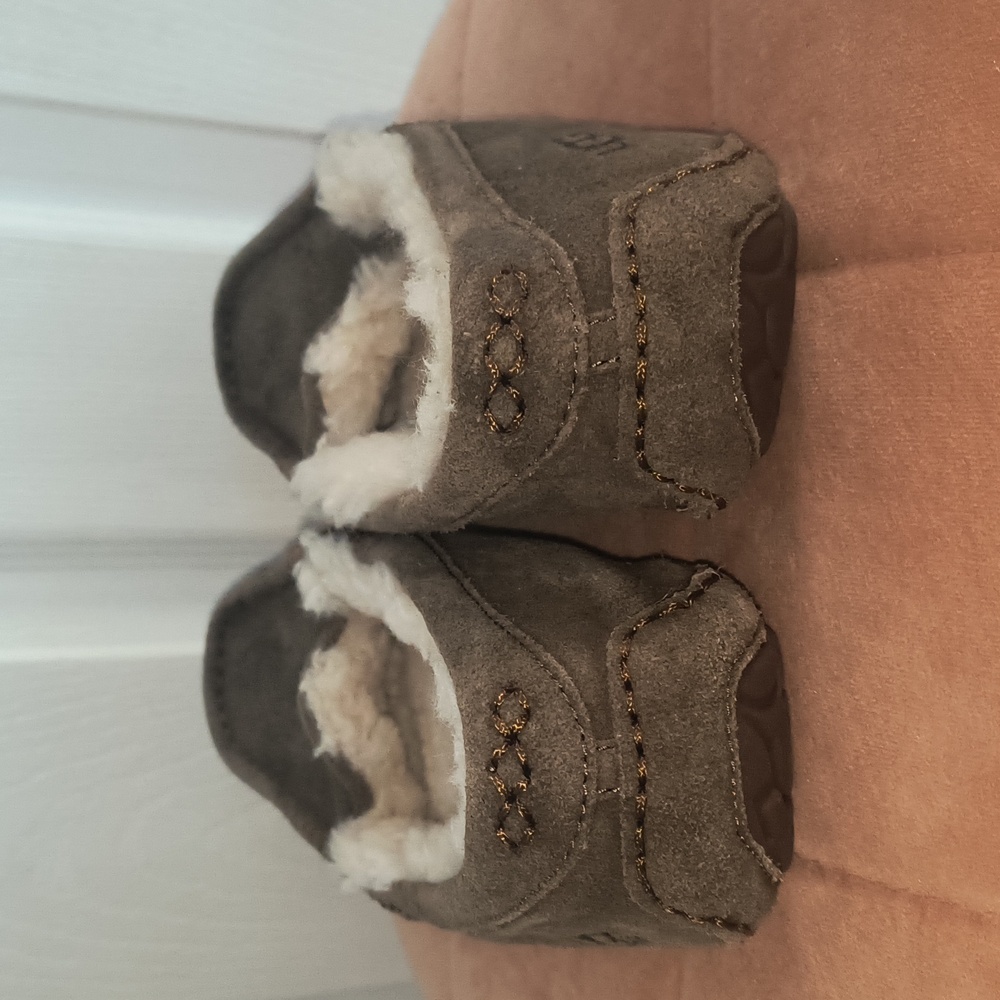UGG Women's Ansley Sheepskin Suede Slippers Size 8 Espresso - Picture 5 of 7